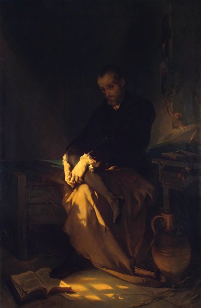 Tasso in Prison by Louis Gallait